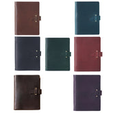 A5 Cowhide Retro Loose-Leaf Notebook Diary Office Business Simple Notepad Crazy Horse Leather Handbook